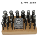 Wooden Base Dapping Punch Set of 24