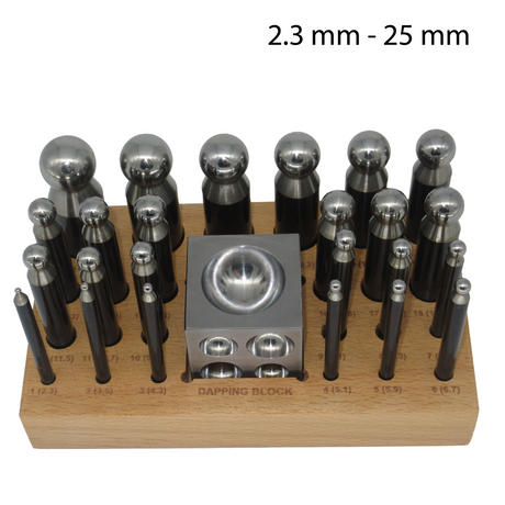 Wooden Base Dapping Punch Set of 24