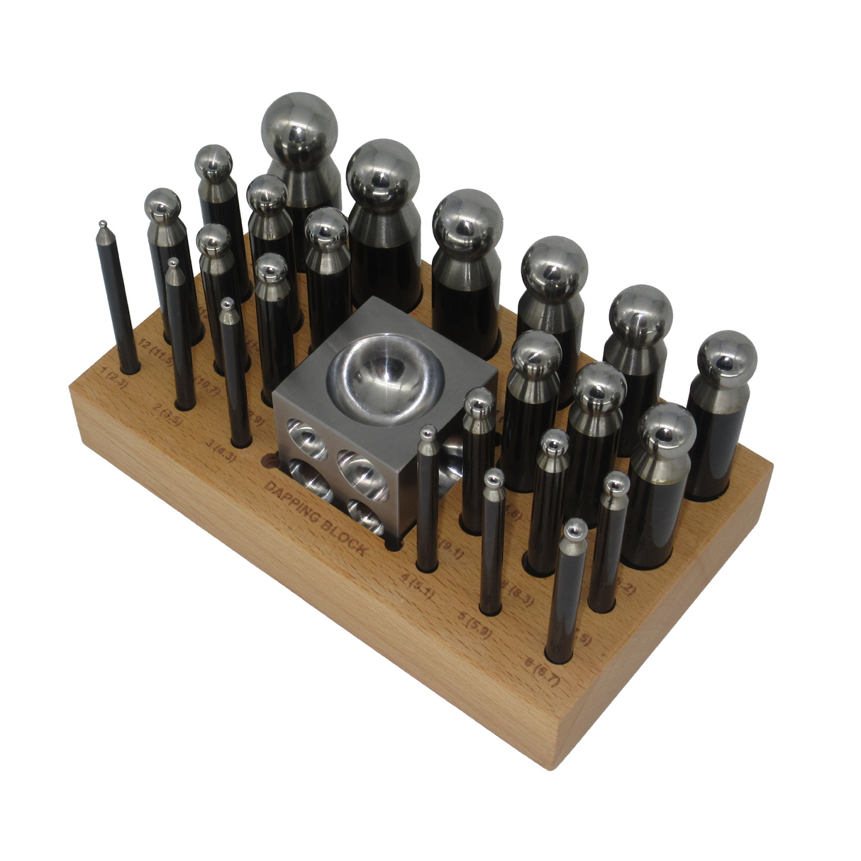Wooden Base Dapping Punch Set of 24