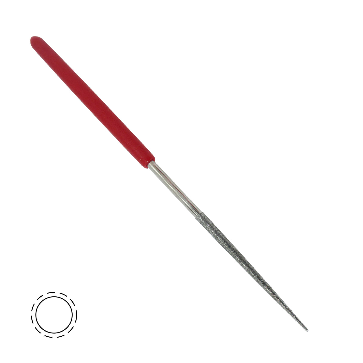 Diamond needle files with 50 mm working length and ergonomic soft-grip handles