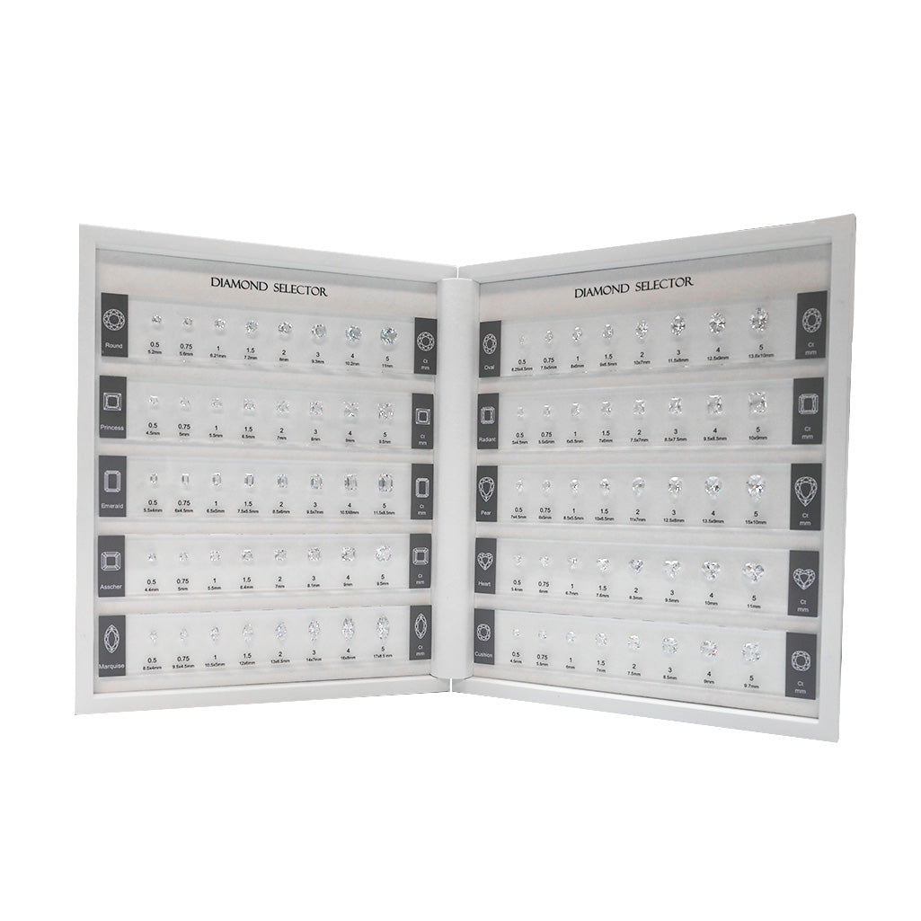 High-quality CZ diamond selector tool for jewelers and bridal ring specialists