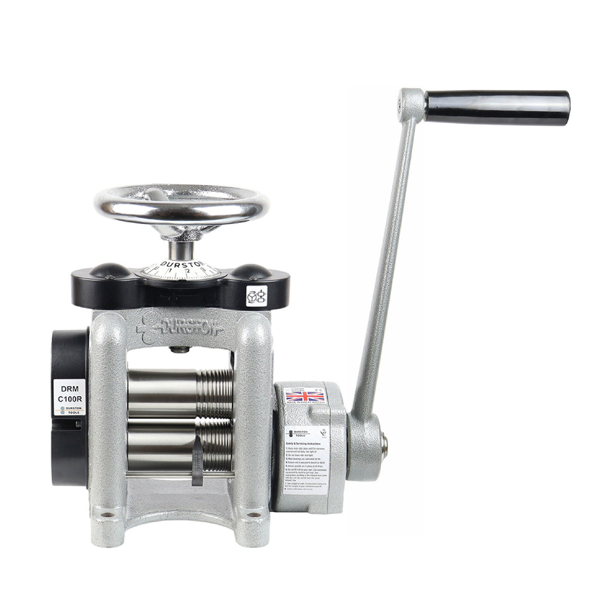 Durston DRM C100R combination rolling mill with 4 to 1 reduction gearbox for jewellery making