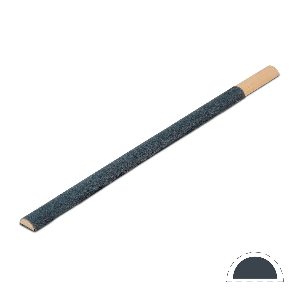 Half round emery sanding stick 250mm for jewellers goldsmiths and metal polishing work