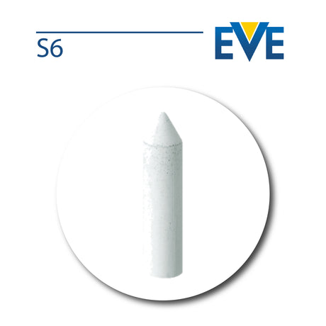 EVE Germany White Coarse Torpedo Silicone Polisher for jewelry surface preparation