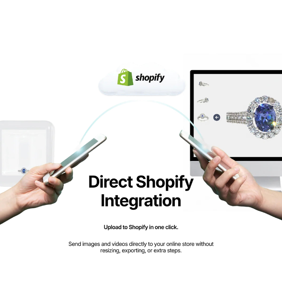 GemIQ jewellery photo editor before and after background removal demonstration
