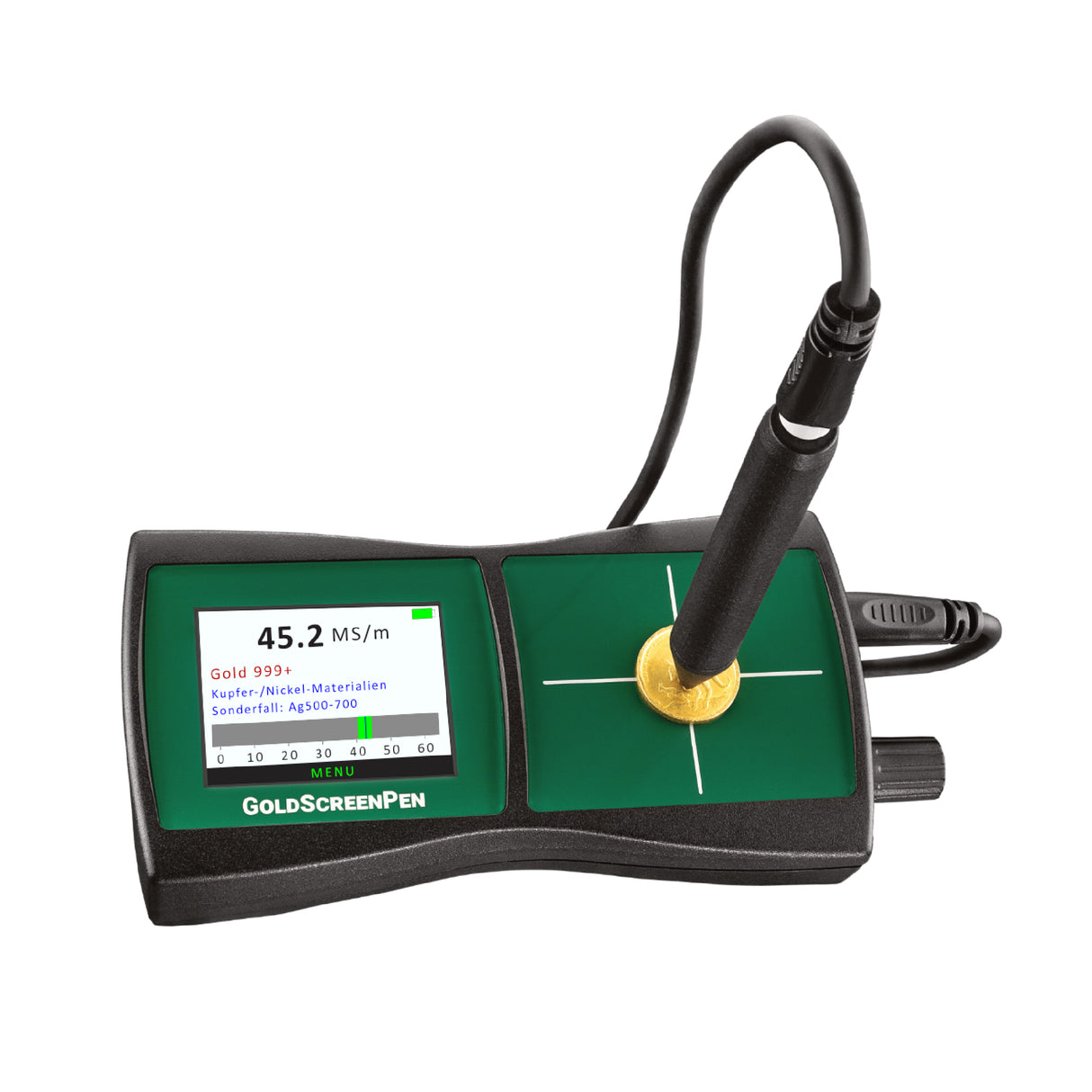GoldScreenPen - Gold & Silver Tester for Coins, Bars, Cutlery and precious metals.