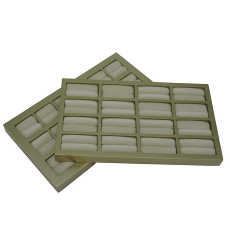 Gold Look Ring Display Tray – Holds 18 Rings