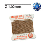 Griffin Beige Natural Silk Cord for Crystal and Glass Beads