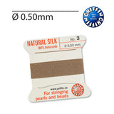 Griffin Beige Pearl Stringing Cord with Attached Needle
