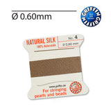 Griffin Beige Natural Silk Thread for Jewellery Making