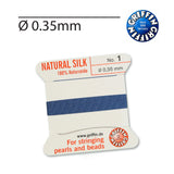 Griffin Blue Natural Silk Jewellery Cord for Pearls