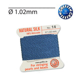 Griffin Blue Silk Cord for Gemstone Jewellery Making