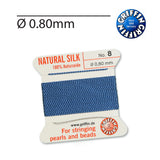 Griffin Blue Natural Silk Cord for Pearl Knotting