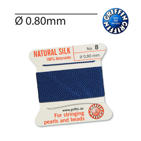 Dark Blue Griffin Bead Cord for Pearl Knotting and Jewellery Making