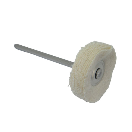 Close-up of soft flannel on mounted lap, designed for fine polishing and high-gloss finish