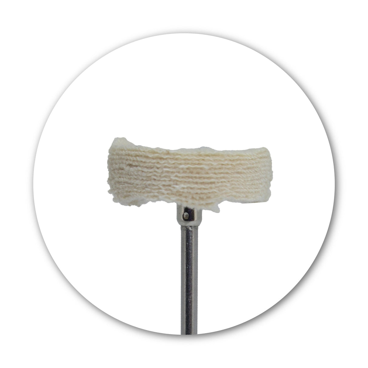 2.35 mm metal shaft of mounted flannel lap, compatible with rotary tools and micromotors