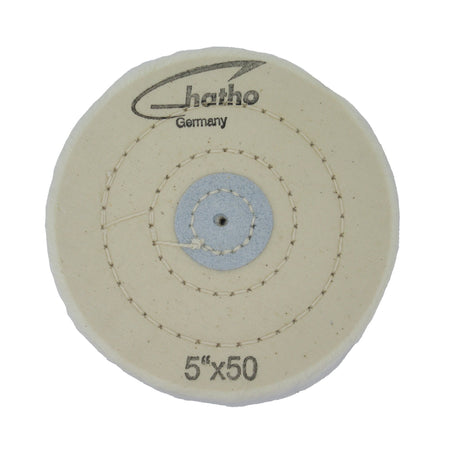 Soft cotton polishing wheel 5 inch and 6 inch with sewn seams 5X50