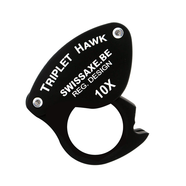 SwissAxe Hawk 10x triplet jeweller's loupe with ED optical glass