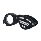 Professional 10x loupe with black anodised aluminium housing