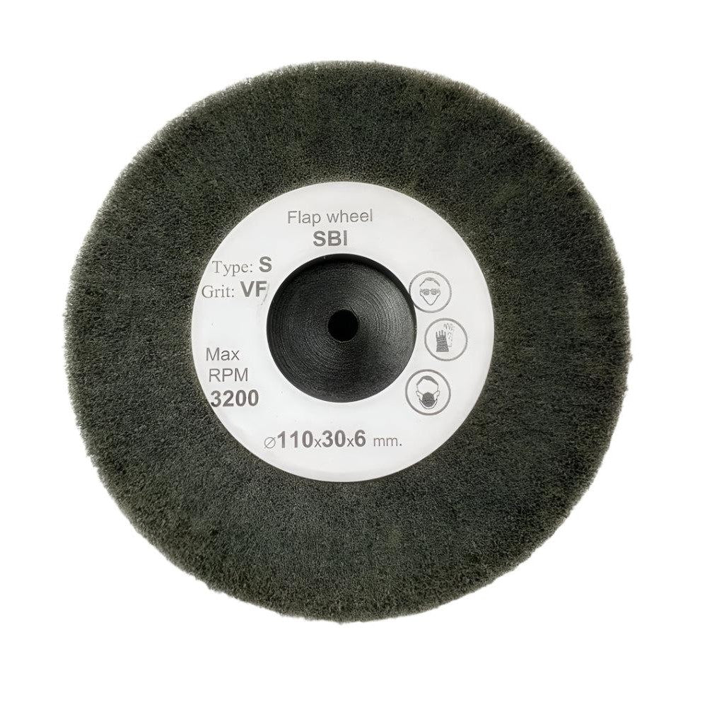 Satin finish wheel 100x30mm abrasive fiber wheel for metal finishing SVF