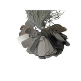 Tags PVC with string - SILVER