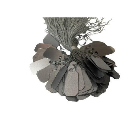 Tags PVC with string - SILVER