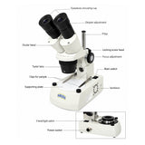KSW4000 stereo microscope with incident transmitted LED light and dark-field condenser