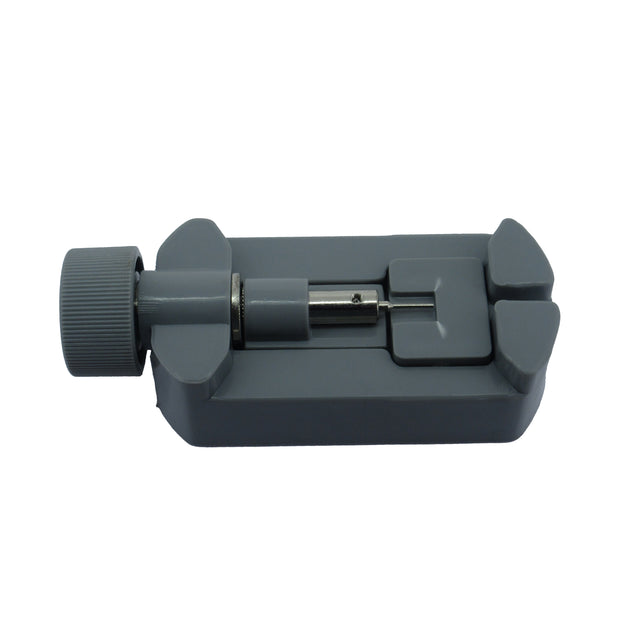Screw type watch link pin remover for metal watch bracelets