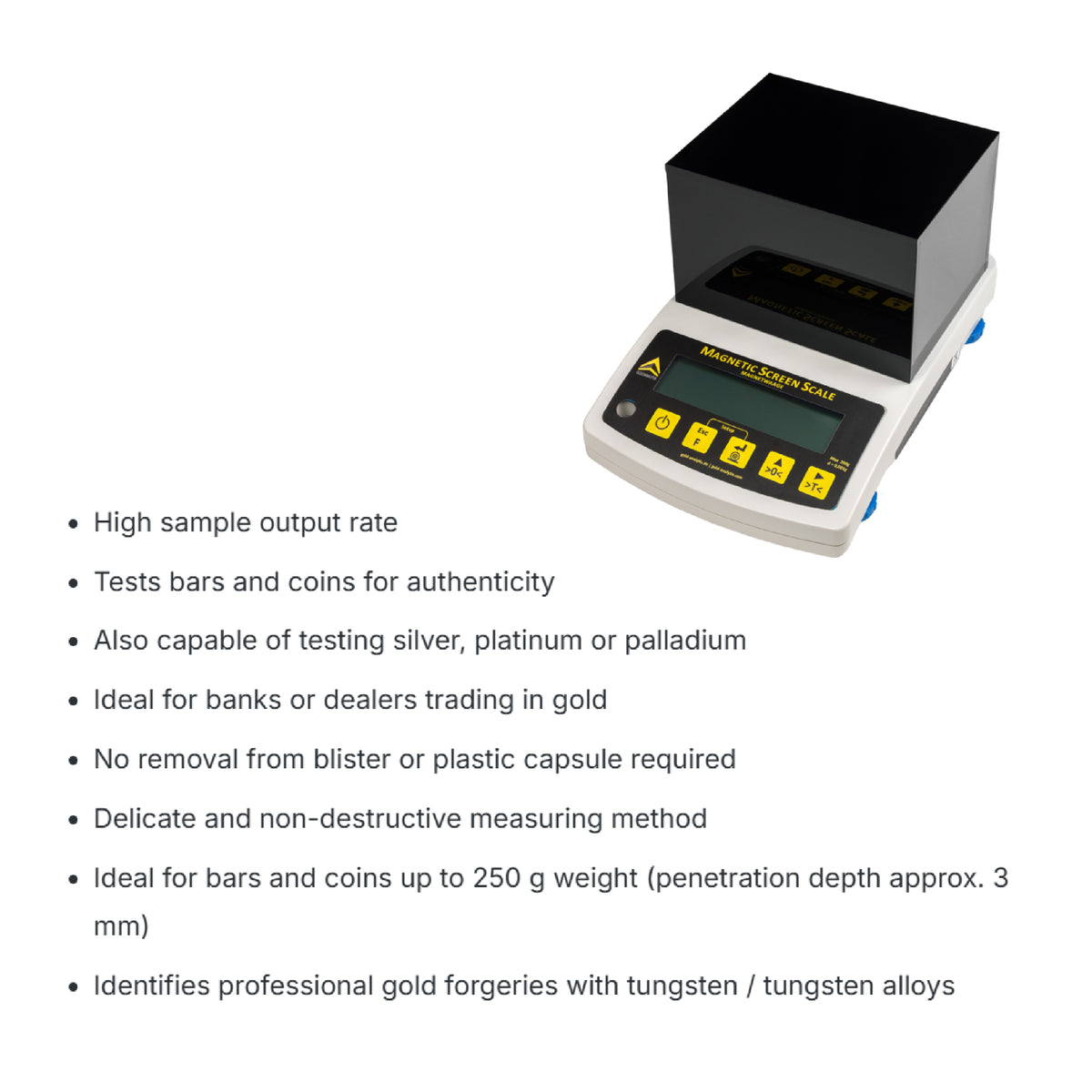 MagneticScreenScale | Echtheitstester für Gold und Silber – Wolframerkennung und Präzisionswaage