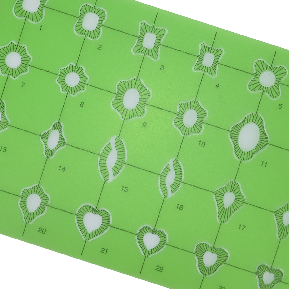 jewelry design stencil with decorative stone setting shapes