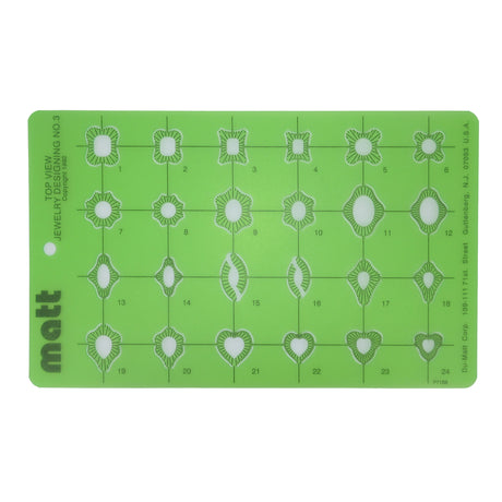 Matt jewelry design template No 3 ring setting stencil for jewelers