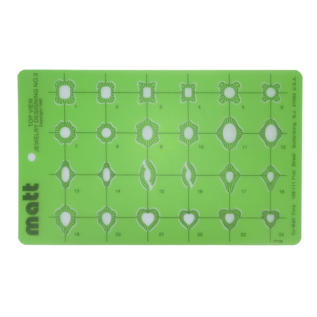 Matt jewelry design template No 3 ring setting stencil for jewelers