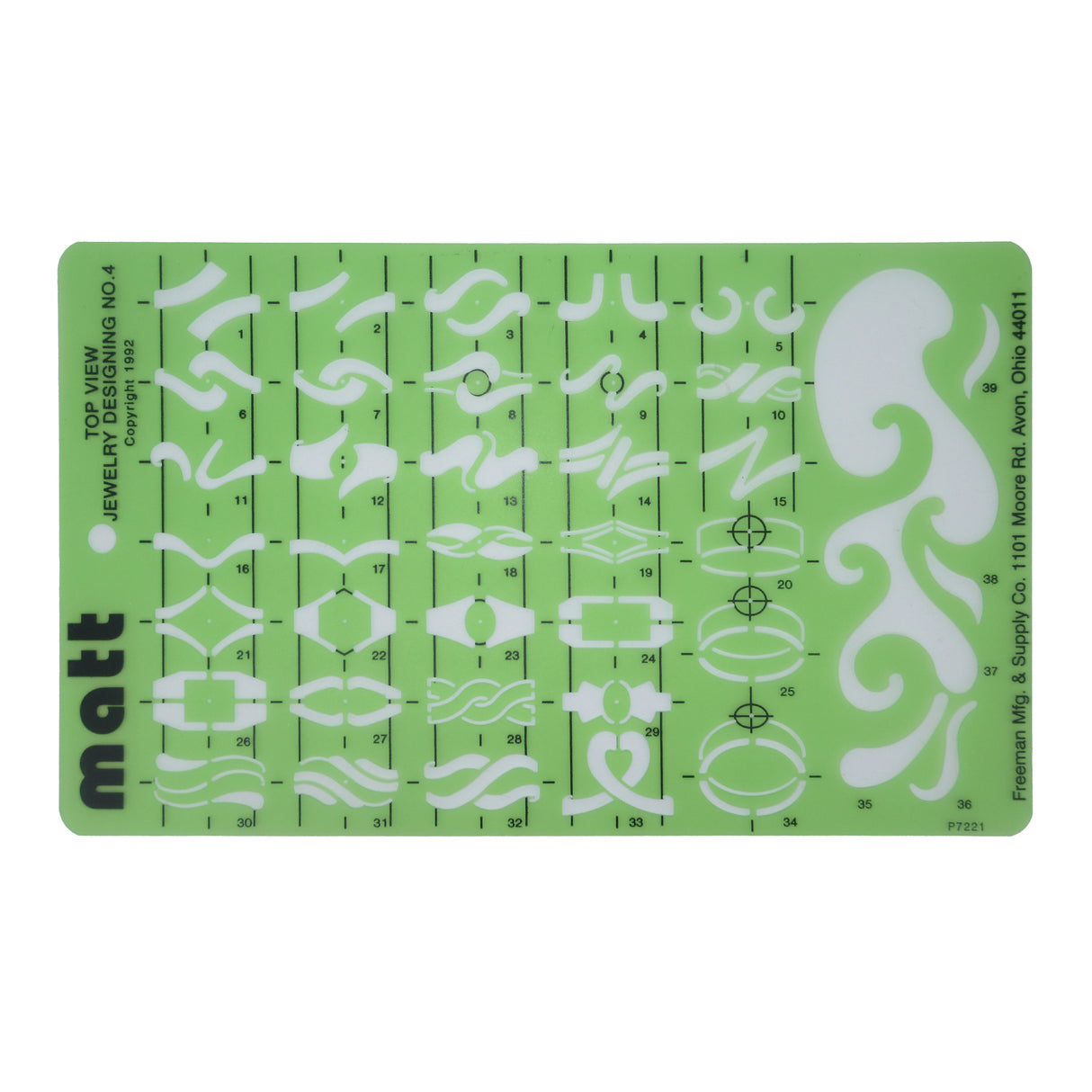 Matt jewelry design template No 4 jewelry drawing stencil for jewelers