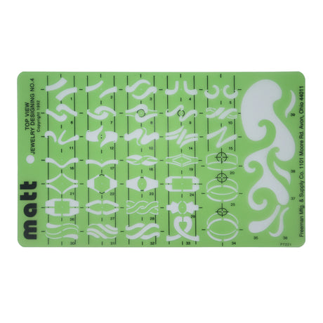 Matt jewelry design template No 4 jewelry drawing stencil for jewelers