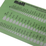 Jewelry gemstone size gauge template for marquise pear oval stones