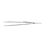 Grooved locking tweezers for gemstone handling