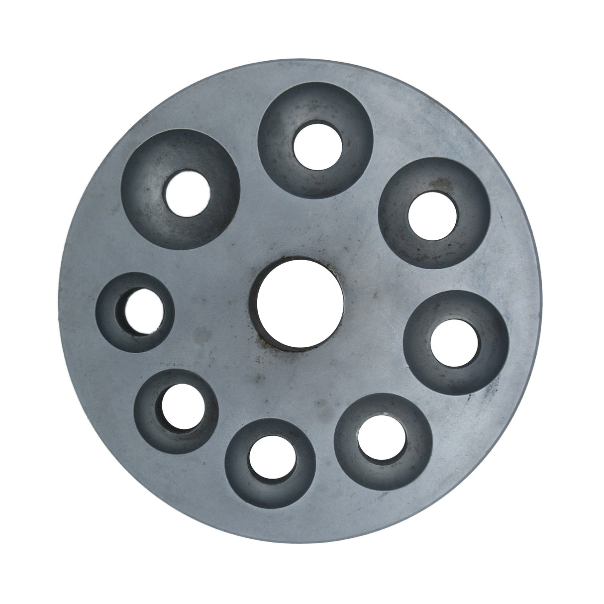 Metal ring reducer die plate used with ring stretcher and reducer machine