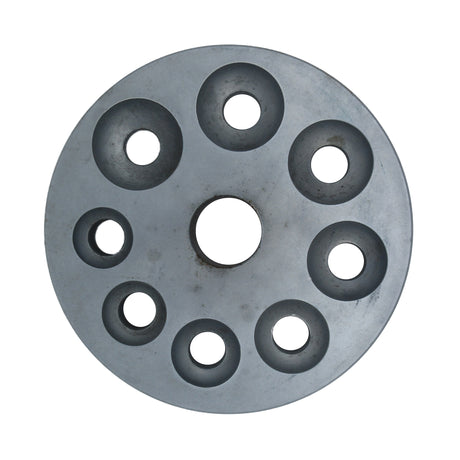 Metal ring reducer die plate used with ring stretcher and reducer machine