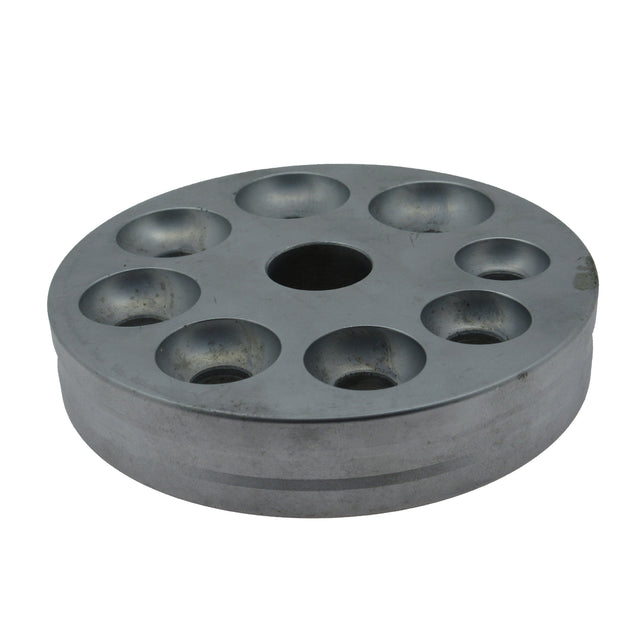 Metal ring reducer reduction plate with tapered holes for ring stretcher tool