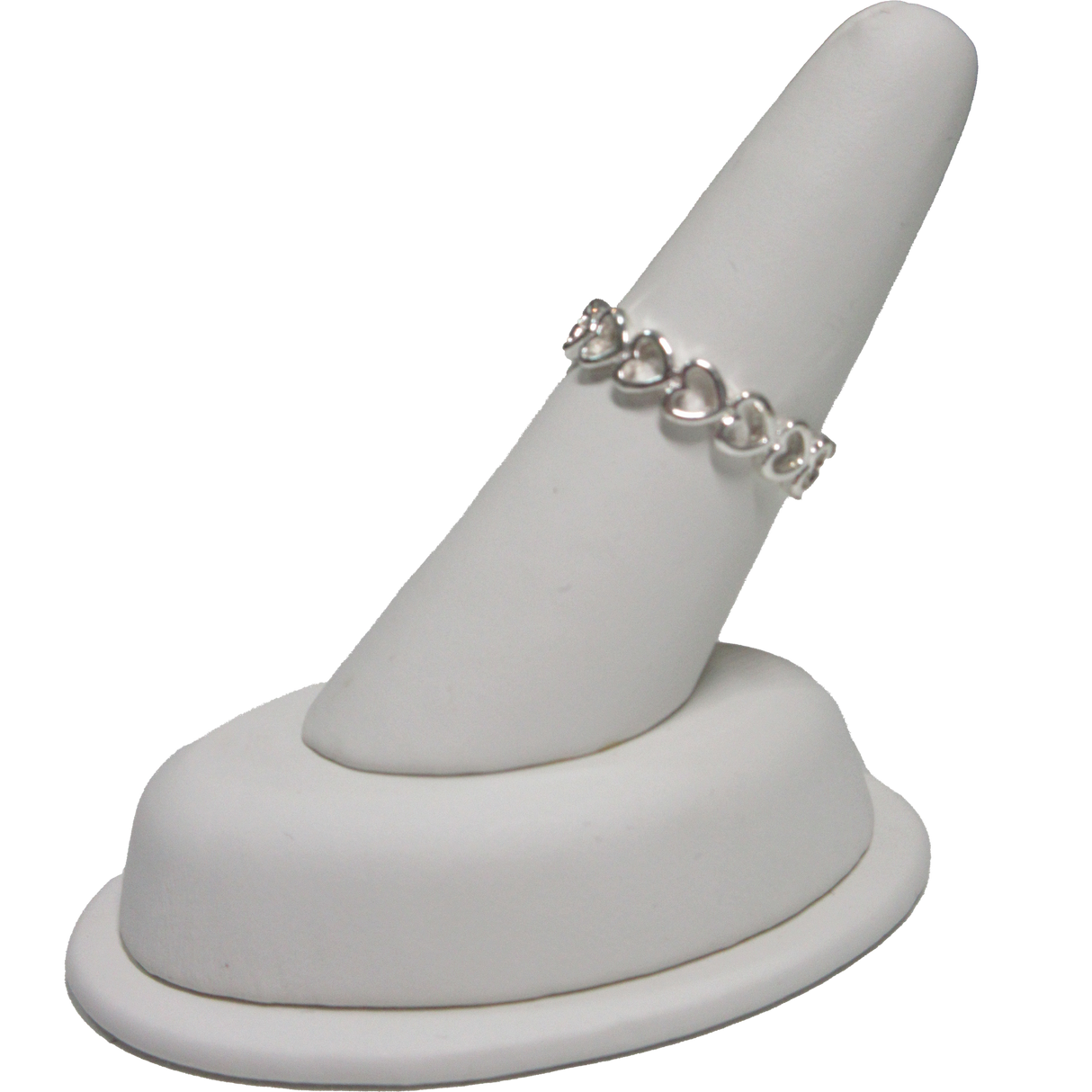 Ring Display - White or Black Simili Leather