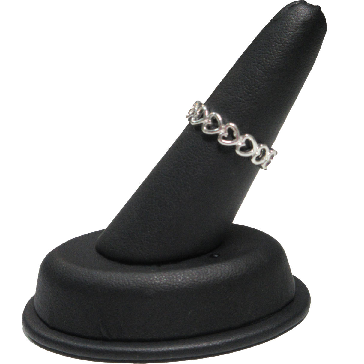 Ring Display - White or Black Simili Leather