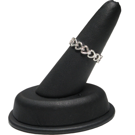 Ring Display - White or Black Simili Leather