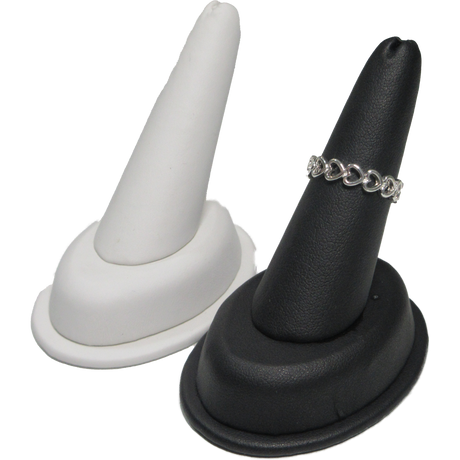Ring Display - White or Black Simili Leather