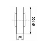 100 x 30mm satin finishing wheel for jewellery and precious metals