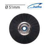 HATHO Slimline white soft goat hair jewellery polishing brush