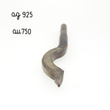 Curved hallmark stamp AG 925 or AU 750 without frame for stamping rings