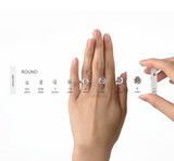 diamond cut comparison tool with round oval cushion and pear shapes