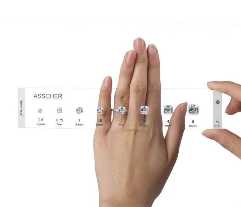 diamond selector strips showing different cuts and proportions