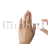 ring consultation tool with diamond shape and size samples