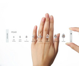 jewelry showroom diamond comparison set with multiple shapes